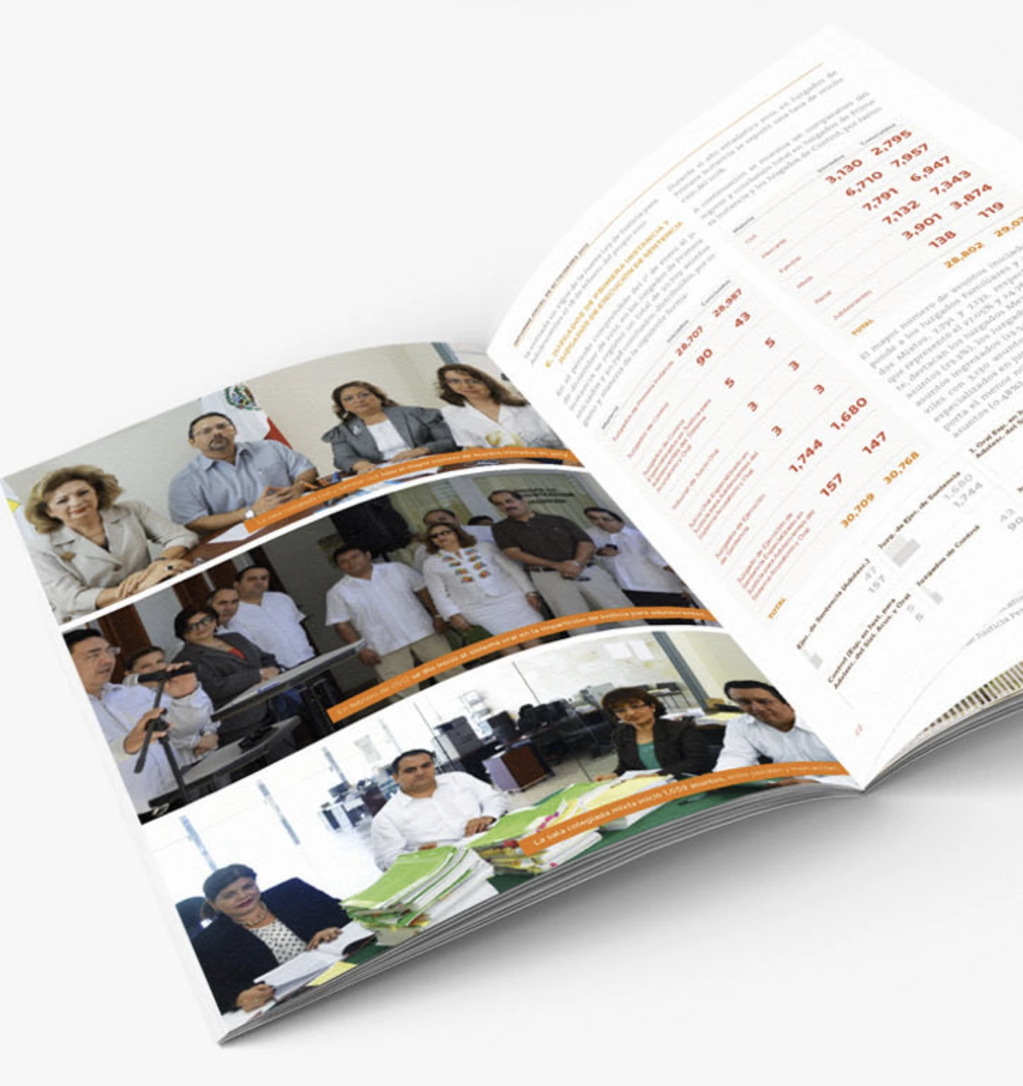 Photography-heavy layout spread from the 2012 annual report edition