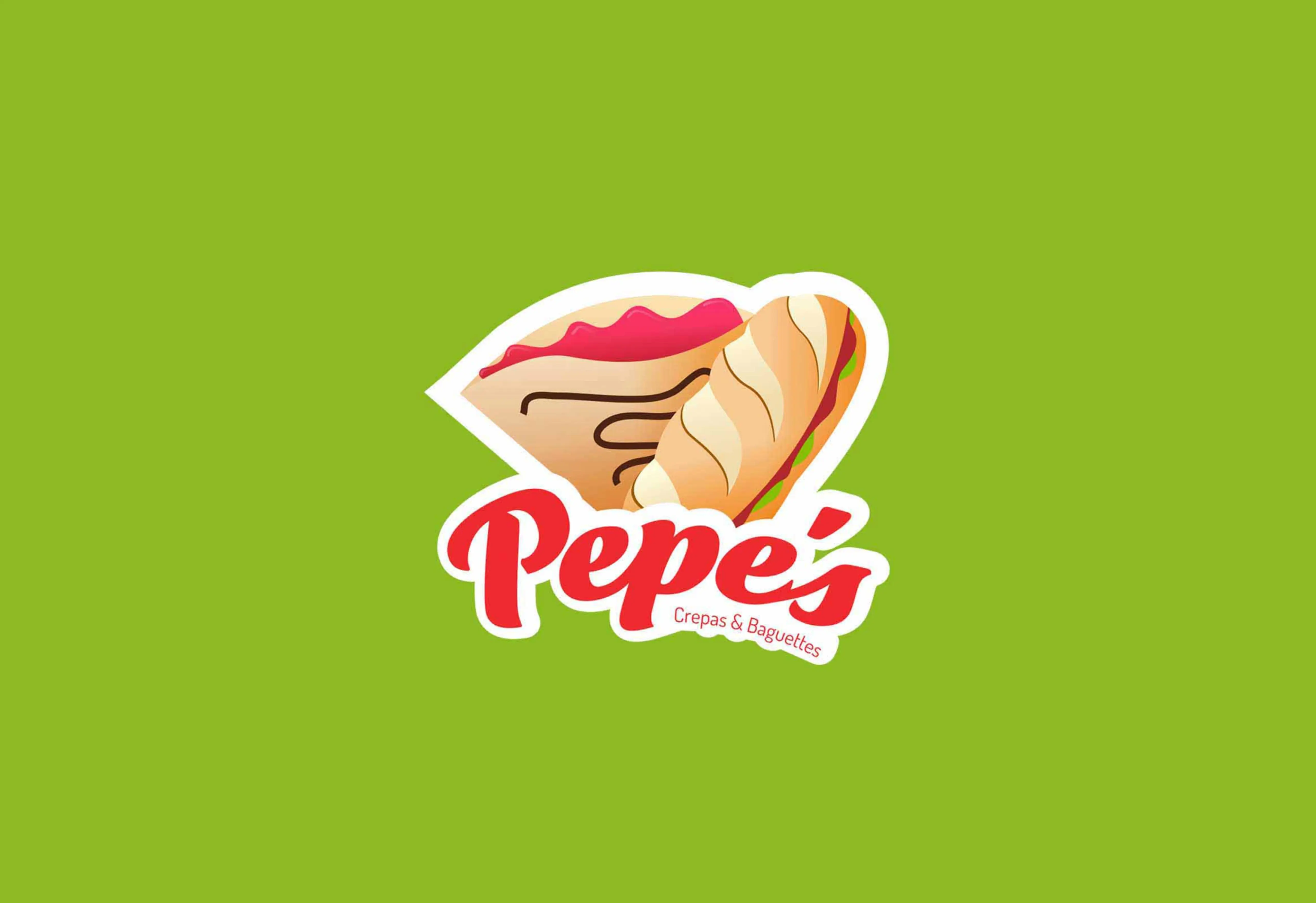 Complete Pepe's brand mark combining illustration and logotype