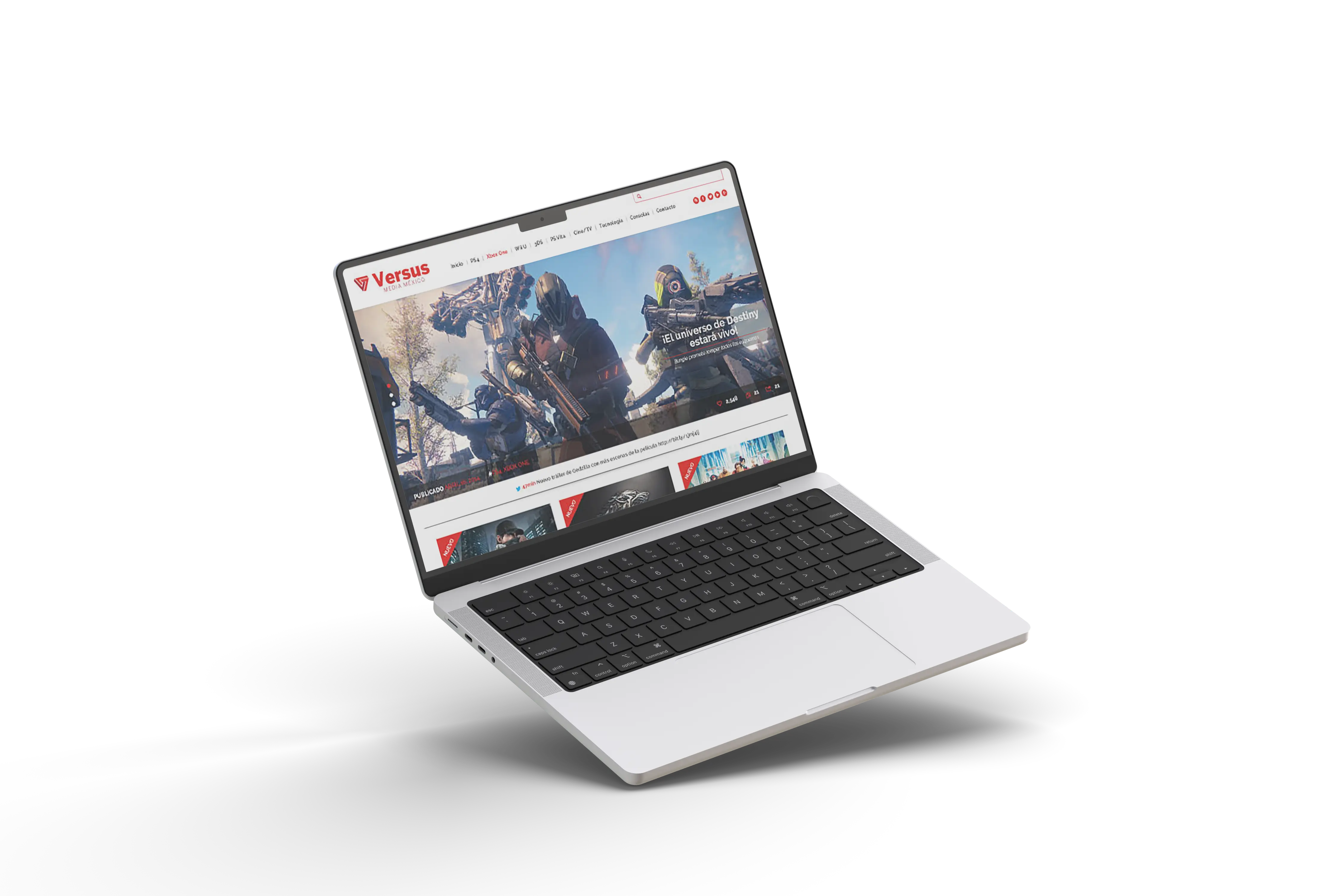 Versus Media first website homepage built from scratch before WordPress